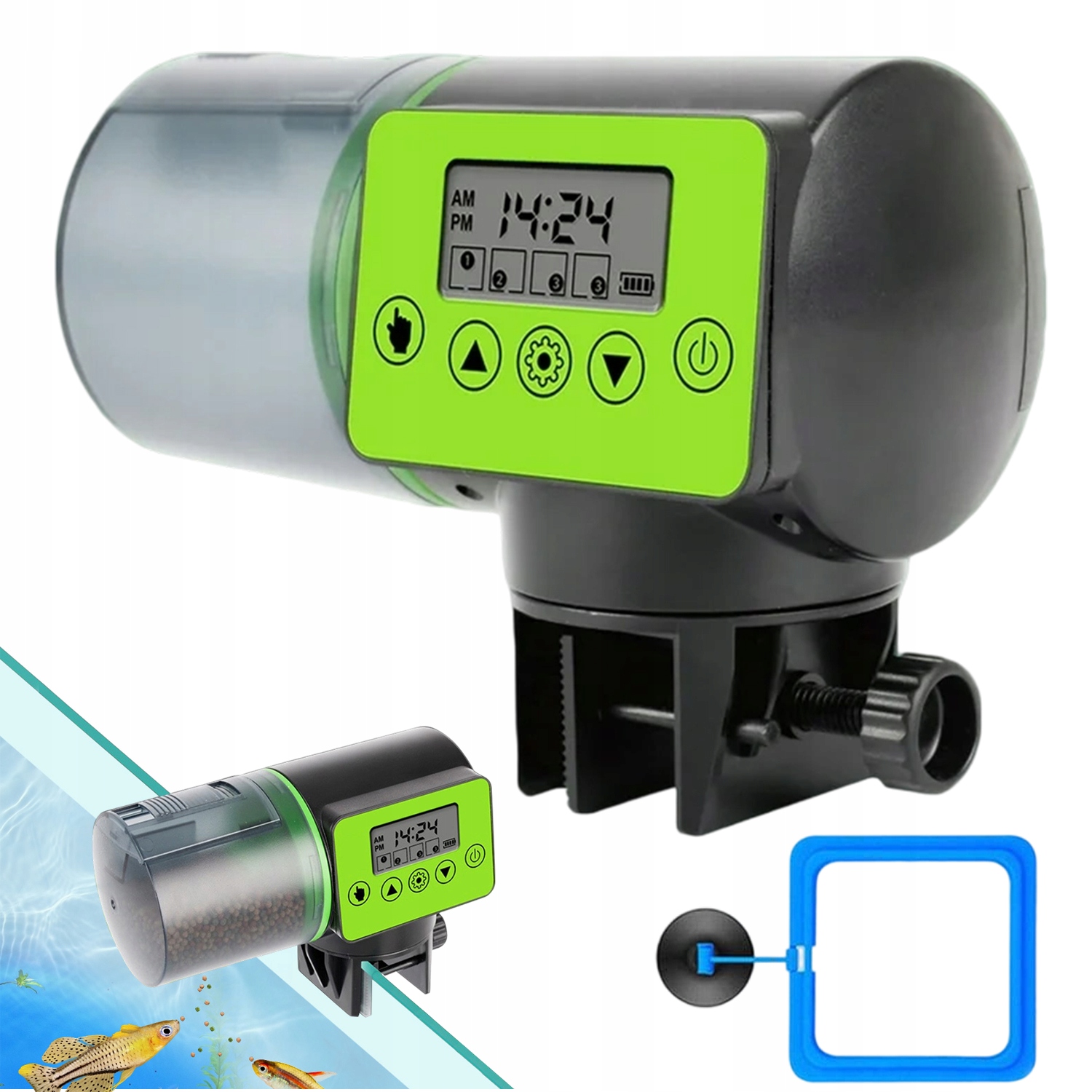 Levně Automatické Krmítko Pro Ryby Otáčení O 360° Velká Kapacita 200 ML S Časovačem