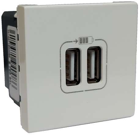 

Gniazdo 2xUSB 2400MA 15W Mosaic Legrand 278594L