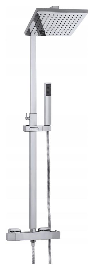 Termostatická Sprchová Batéria, Dažďová Sprcha Cube Slim, Chróm