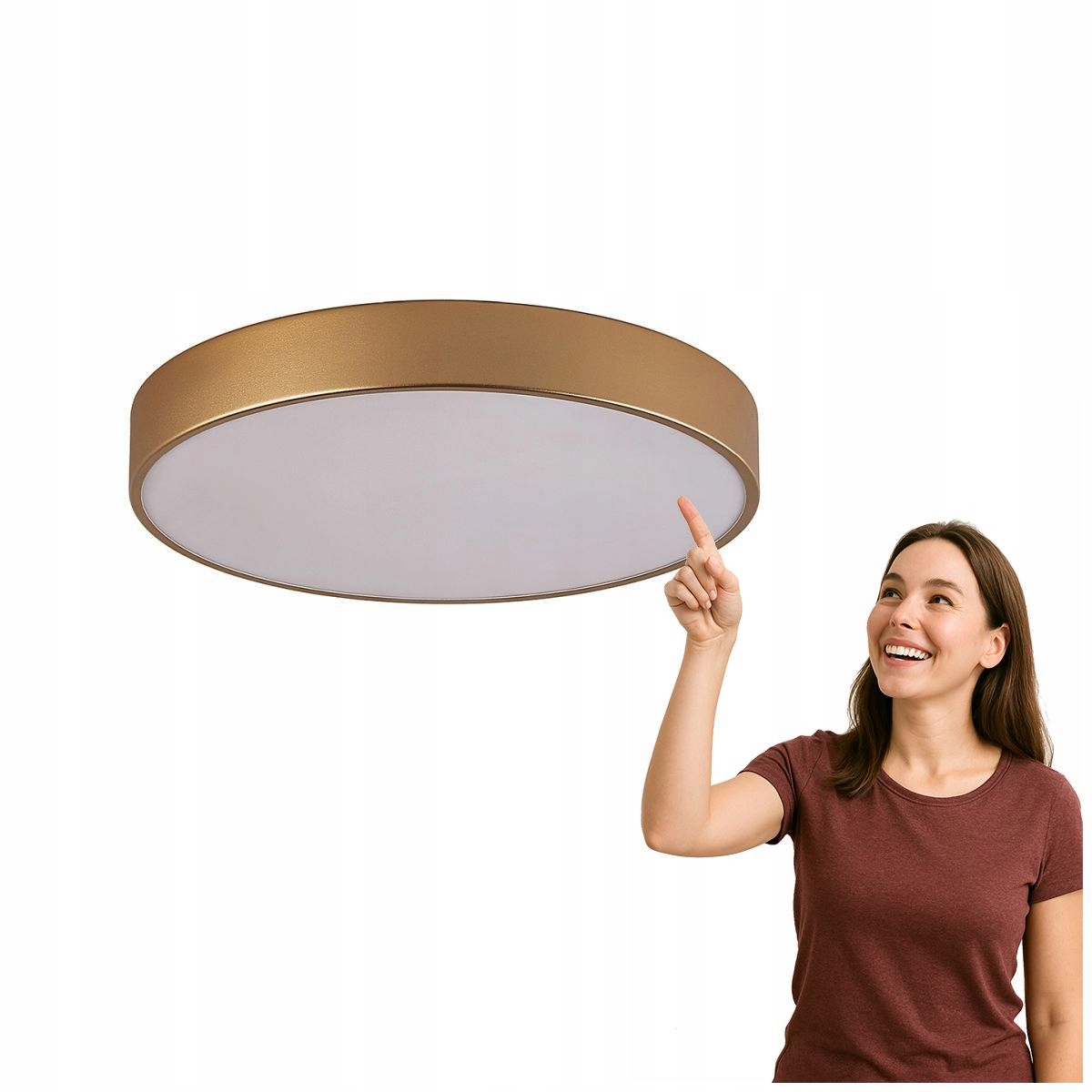 Moderná stropná lampa Orbital 40 cm zlatá Led Italux