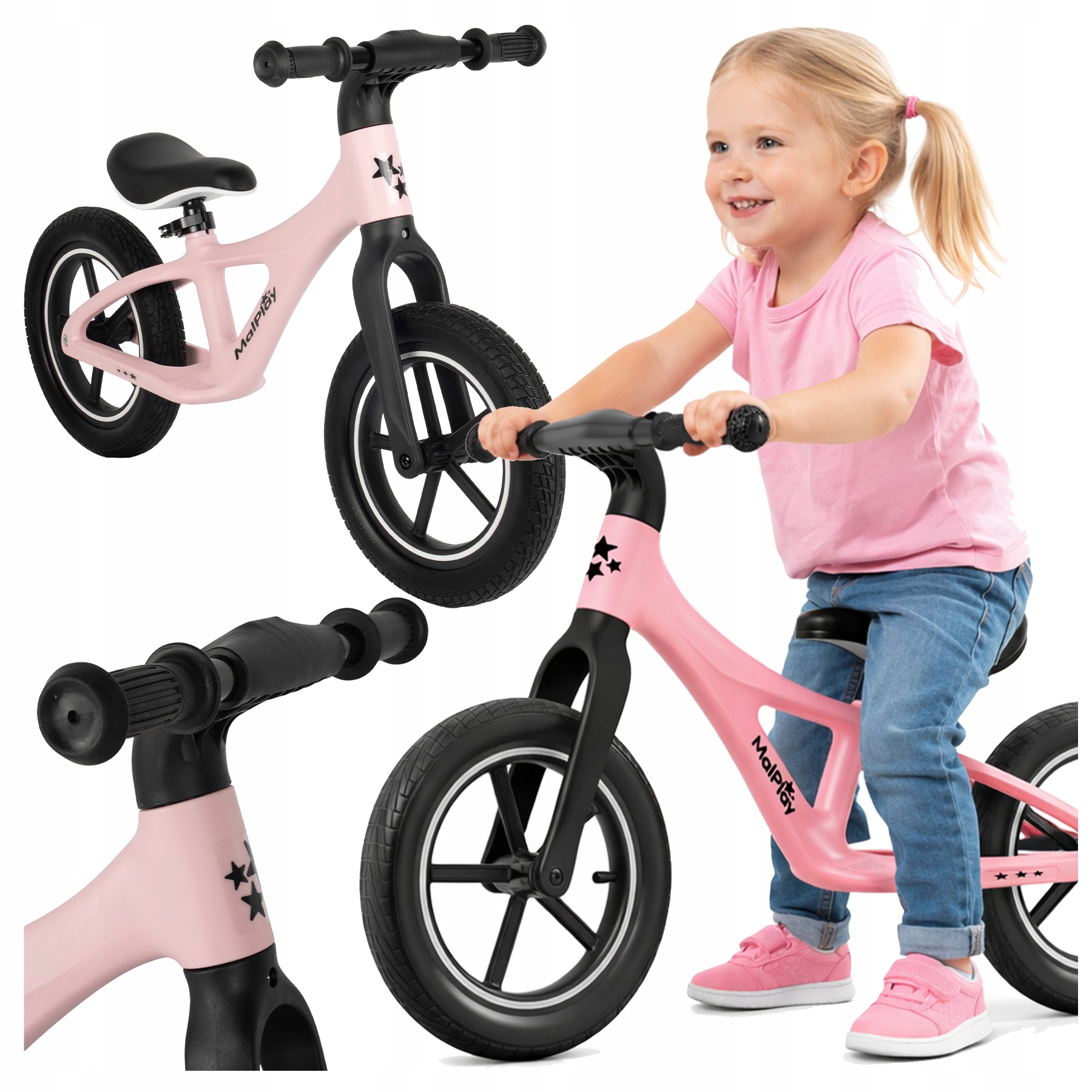 Sportowy rowerek biegowy dziecięcy wytrzymały lekki łożyskowany od 2 lat