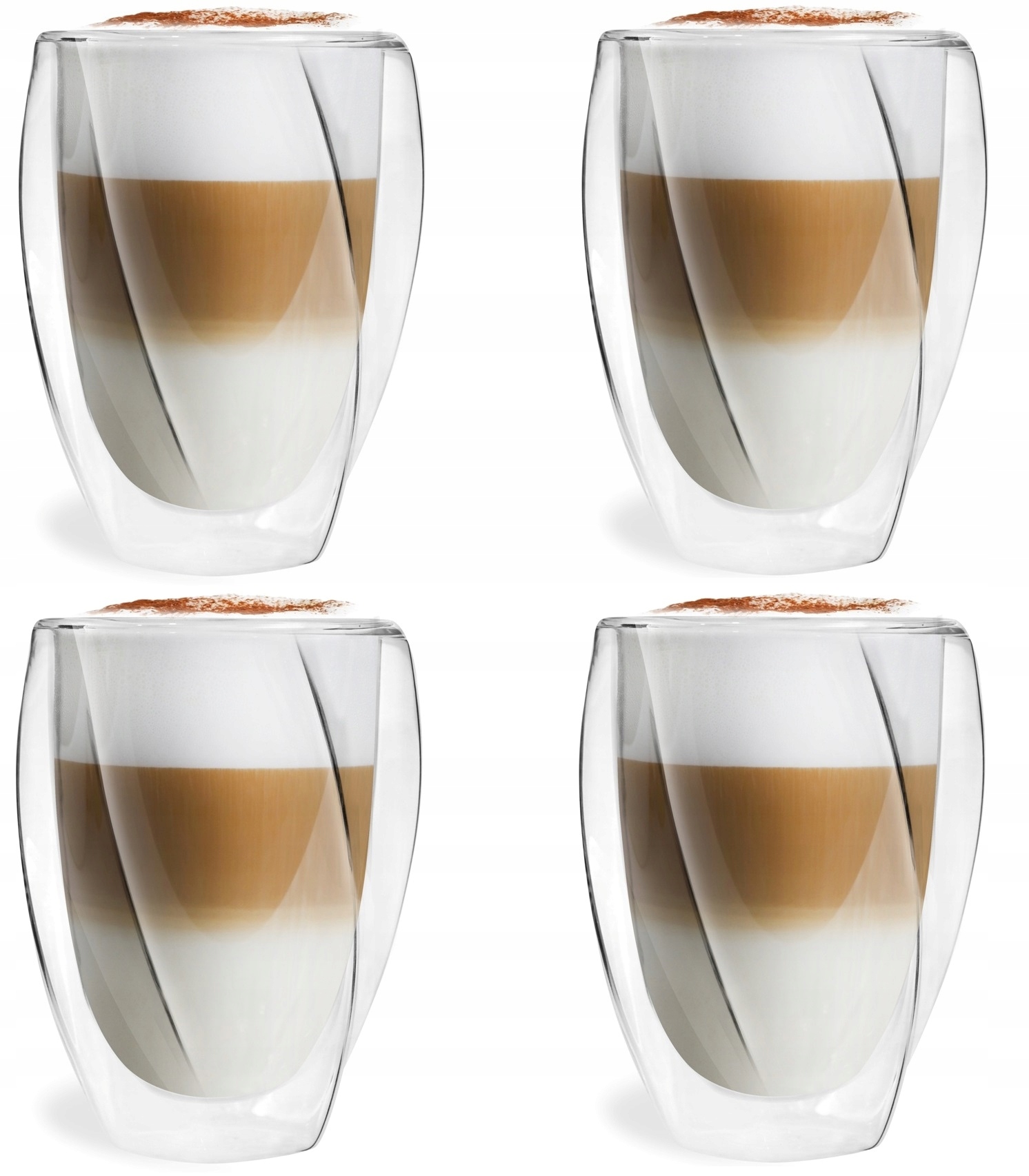 

Szklanki 4 Termiczne Kawy Latte Herbaty Cristallo
