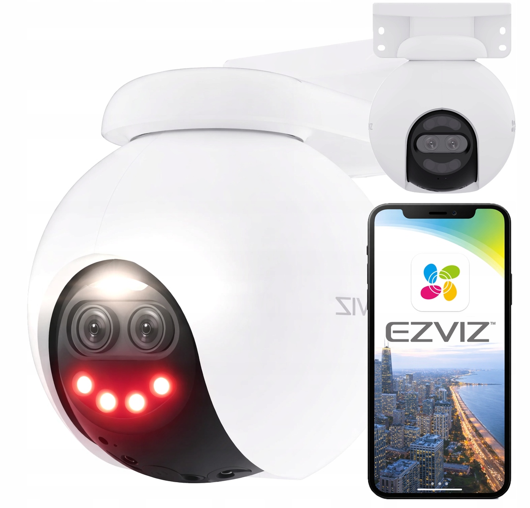 WiFi otočná kamera H80x Dual 4K UltraHD 8MP 2MP Ezviz Autotracking Ai