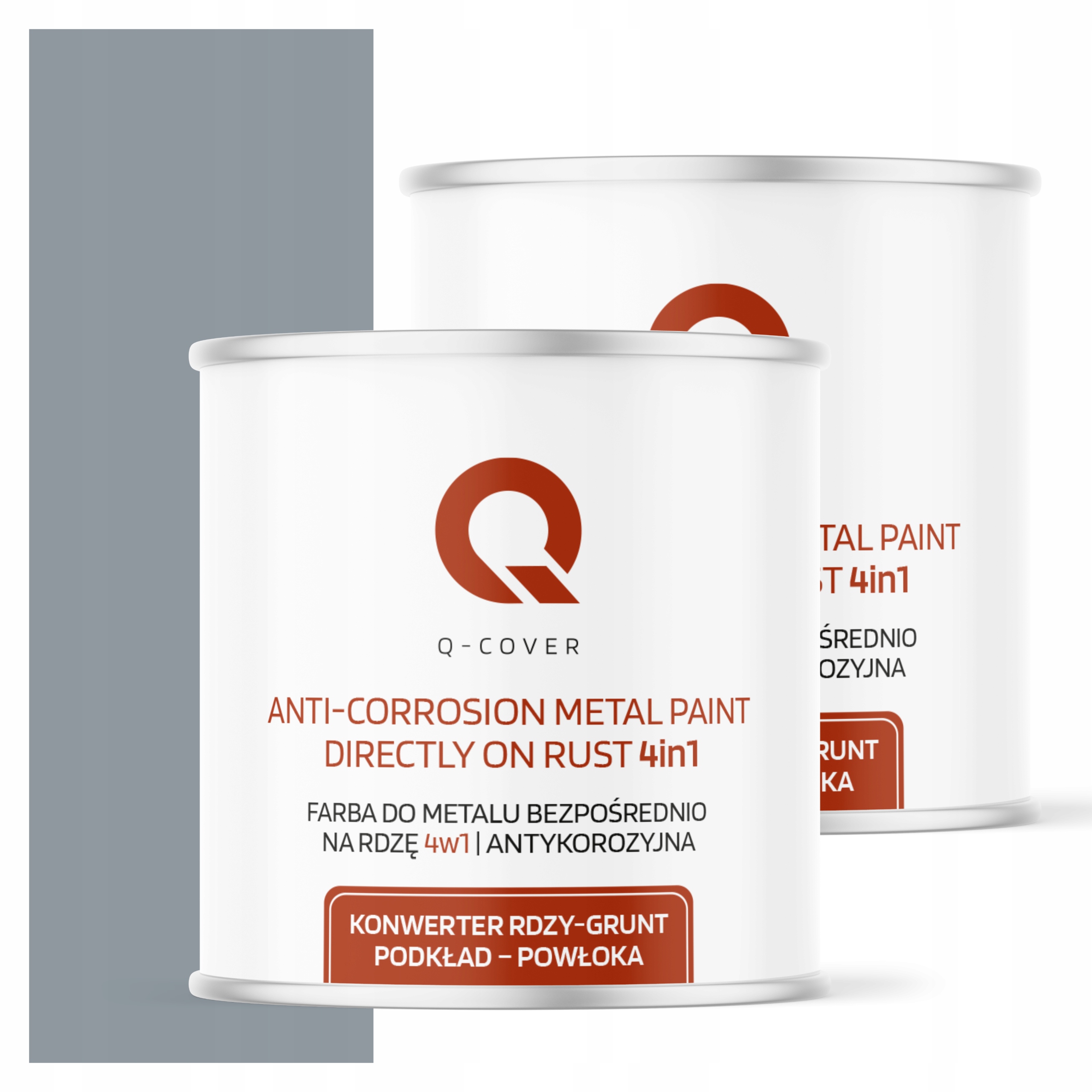 Farba Priamo Na Hrdzu Kov Aluminium Oceľ 2,5L 4v1 Polomat Šedá Modrá