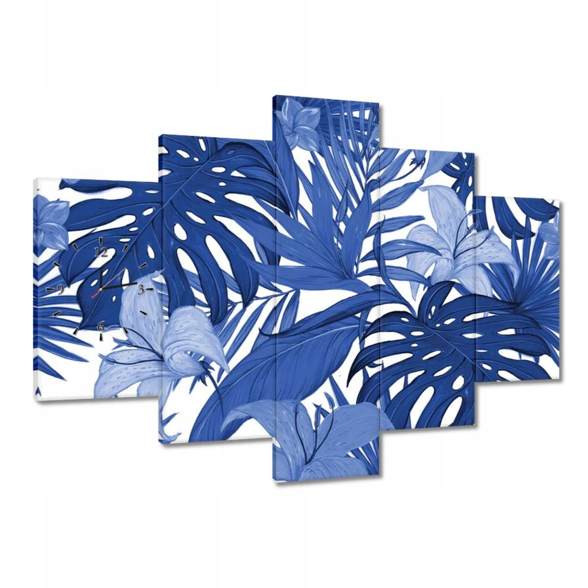 Hodiny 150x105 Classic Blue Monstera