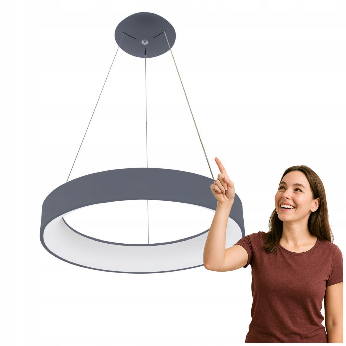 Závesná Led lampa 42W Chiara 3945-842RP-GR-3 Italux