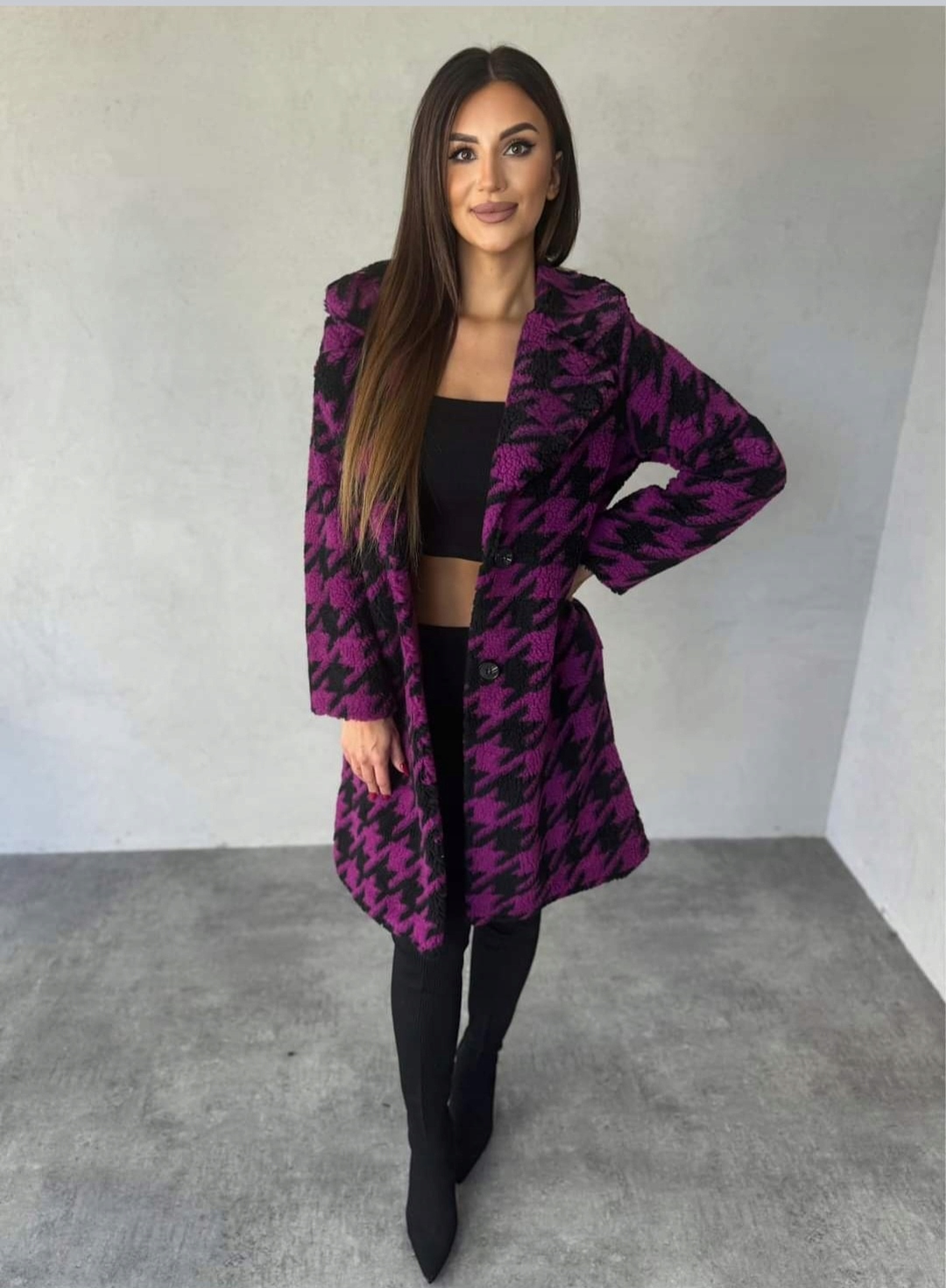 KOŻUSZEK PŁASZCZYK BARANEK DAMSKI