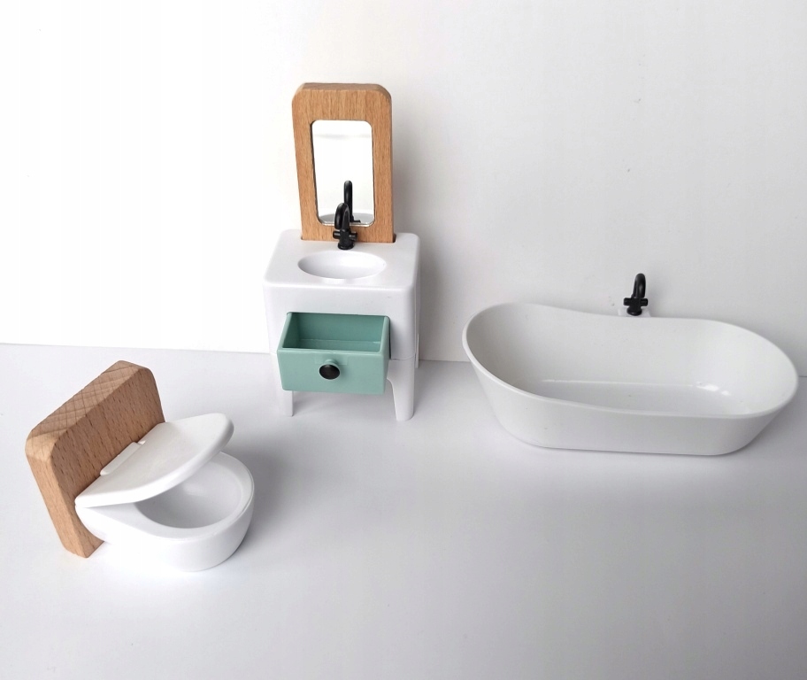 DOMEK DREWNIANY DLA LALEK WINDA MEBLE DUŻY MINI MA Seria DOLL HOUS