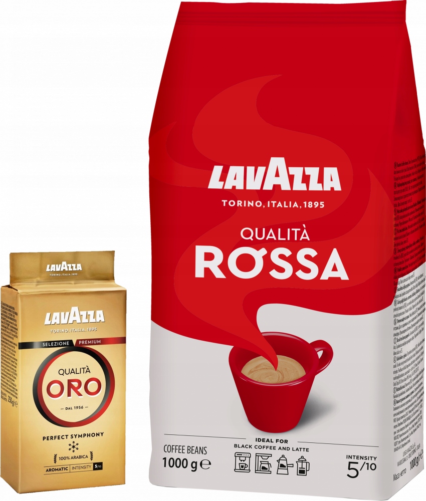 Kawa ziarnista Lavazza Qualita Rossa 1kg Kawa Lavazza Qualita Oro 250g