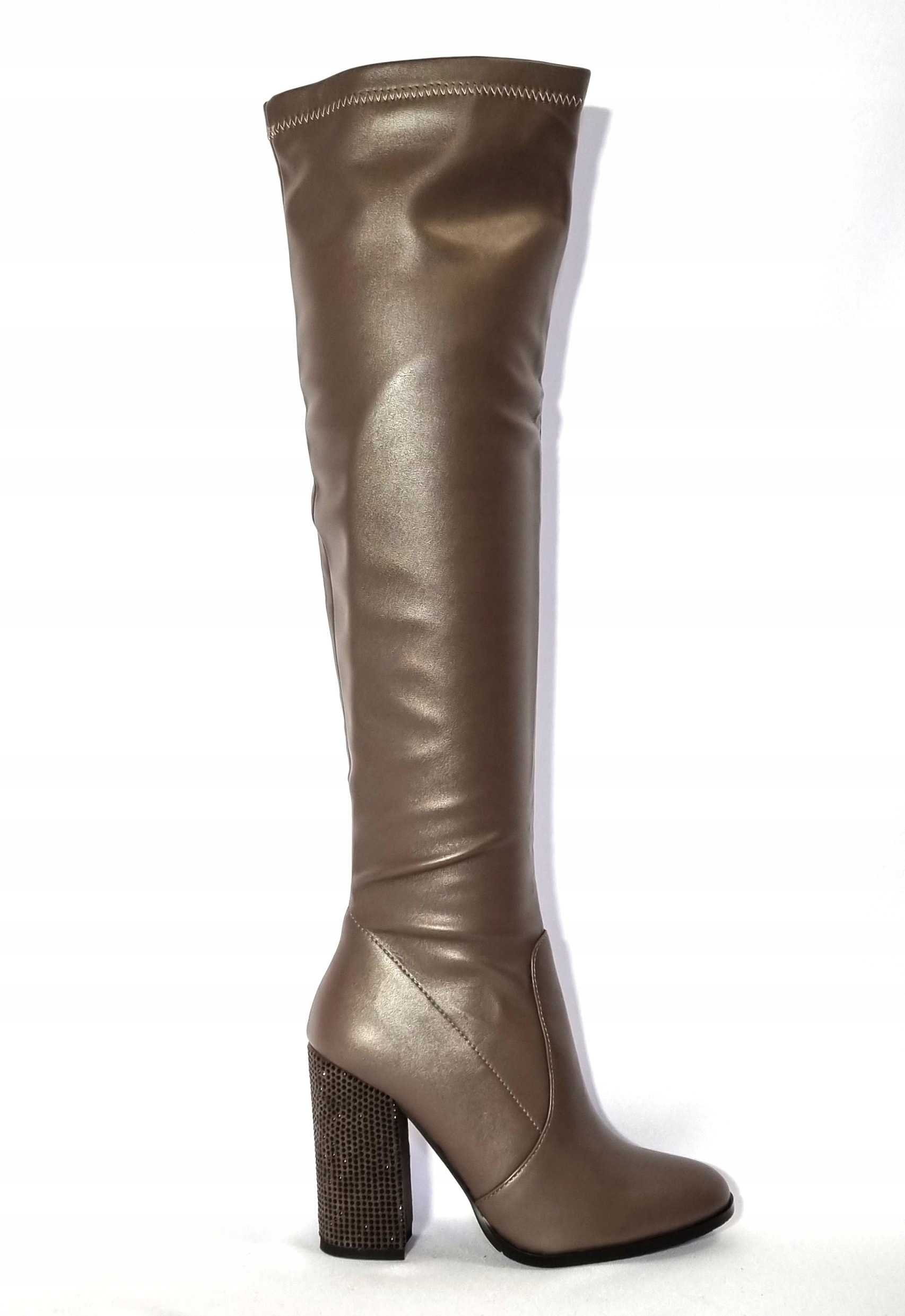 Dámské kožené kozačky mušketýrky Loretta Vitale C9100 tmavě béžové, velikost 39