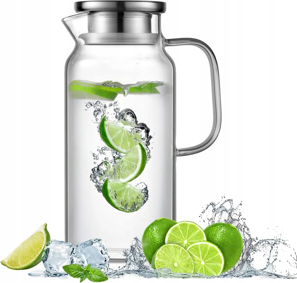 DZBANEK SZKLANY Z POKRYWKĄ METALOWĄ 1,8l x RM