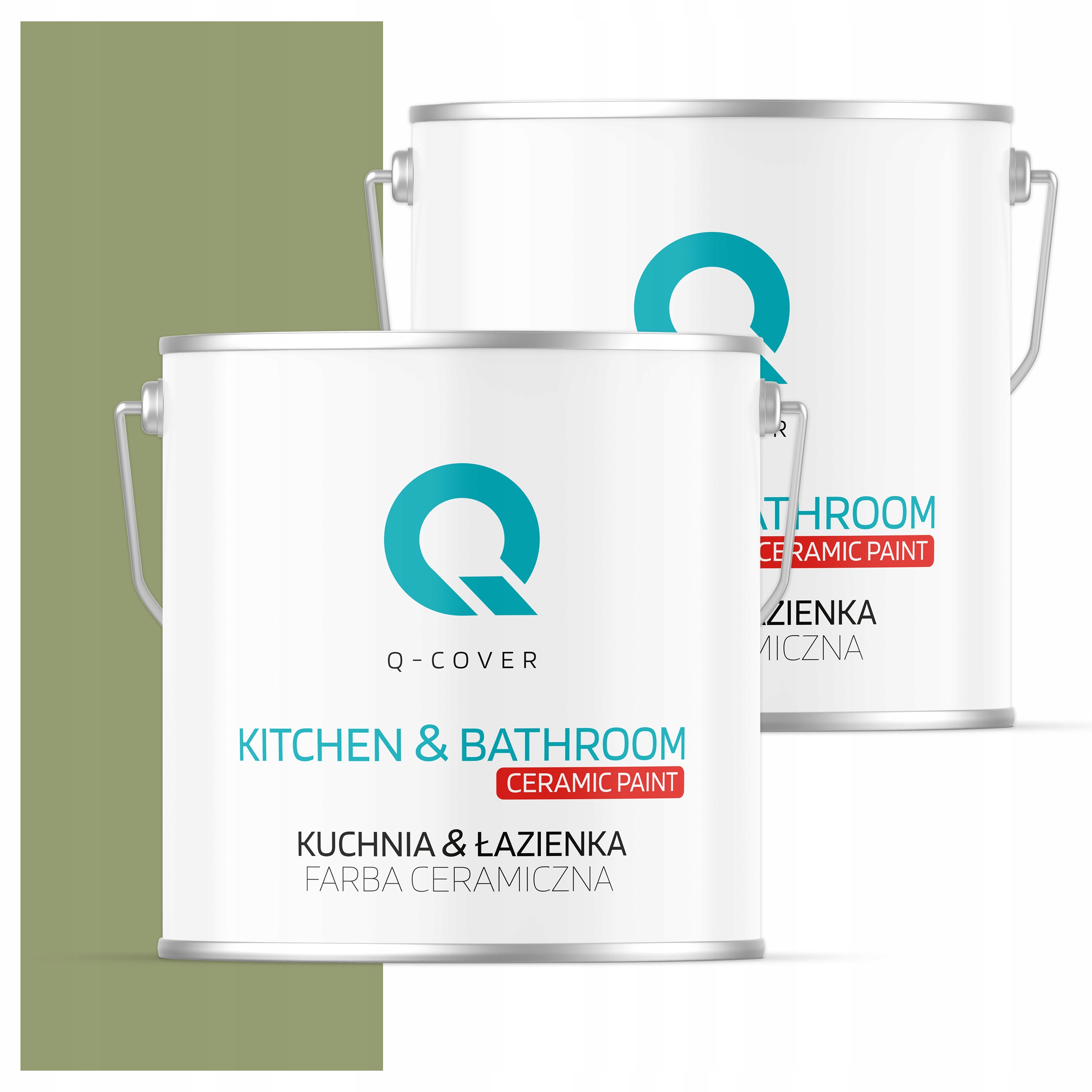 Farba do kuchyne a kúpeľne Umývateľná 5L Hlboká matná zhnitá tmavá zelená