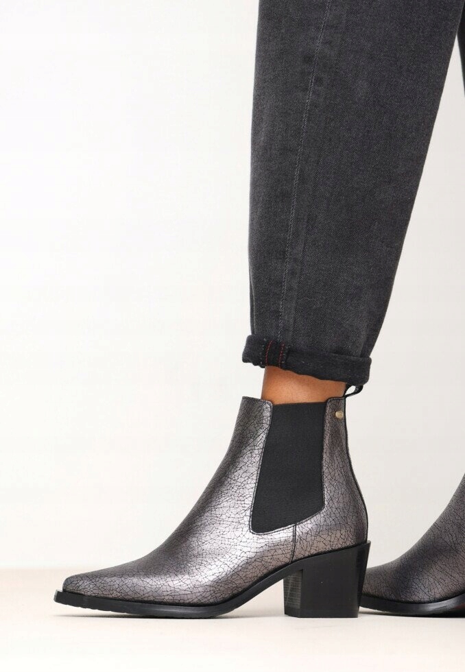 Fred De La Bretoniere Kotníkové Boty Kůže Podpatek 36 Žtl