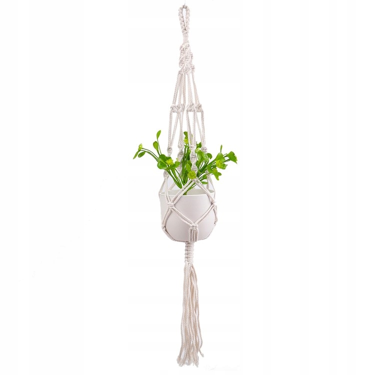 

Kwietnik wiszący 105cm makrama Boho fi 20cm