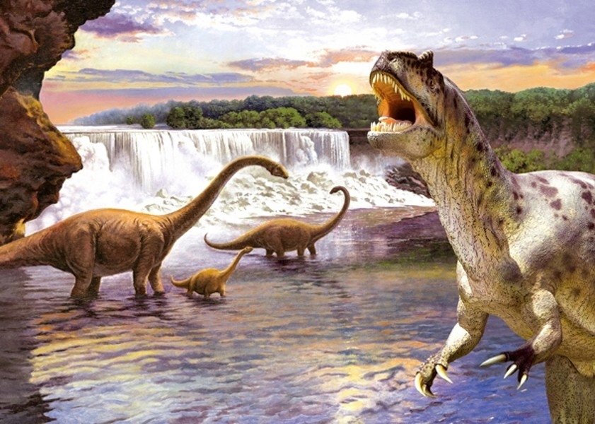 

Puzzle 260EL Dinozaur Diplodok Wodospad Castorland