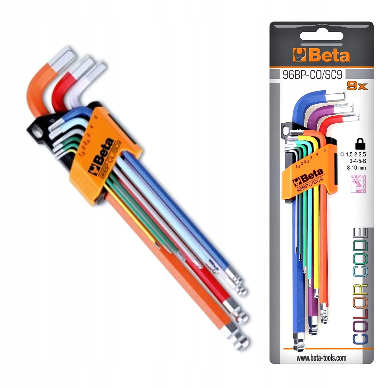 

Klucze Inbus Imbus Komplet 9 Szt Kolor 96BPCL Beta