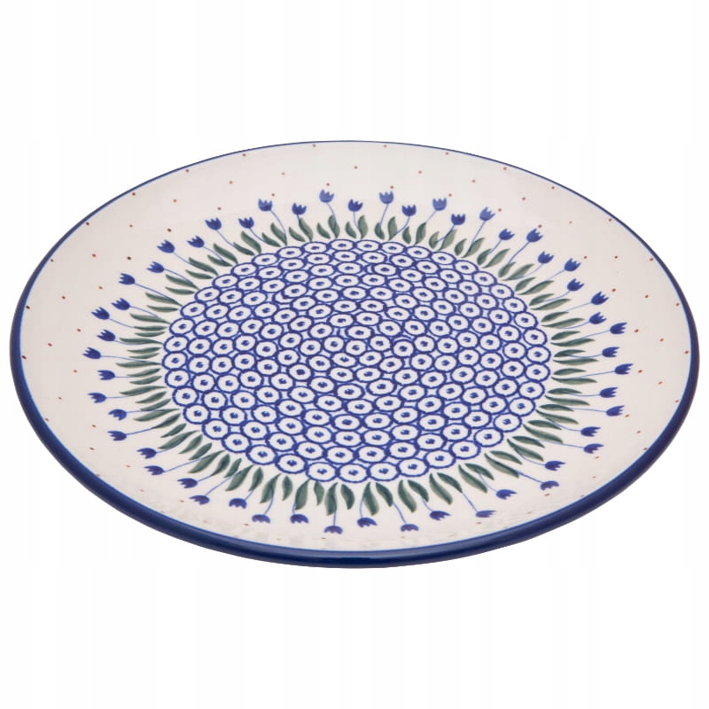 Jídelní talíř 25.5 cm Ceramika Artystyczna Bolesławiec 0490A Tulipány