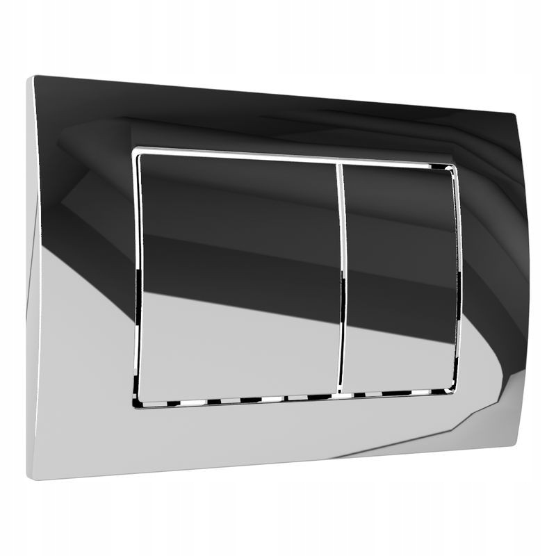 Tlačítko pro podomítkový rám splachováním Lav 200.1.2 Chrom Lesk stříbrný