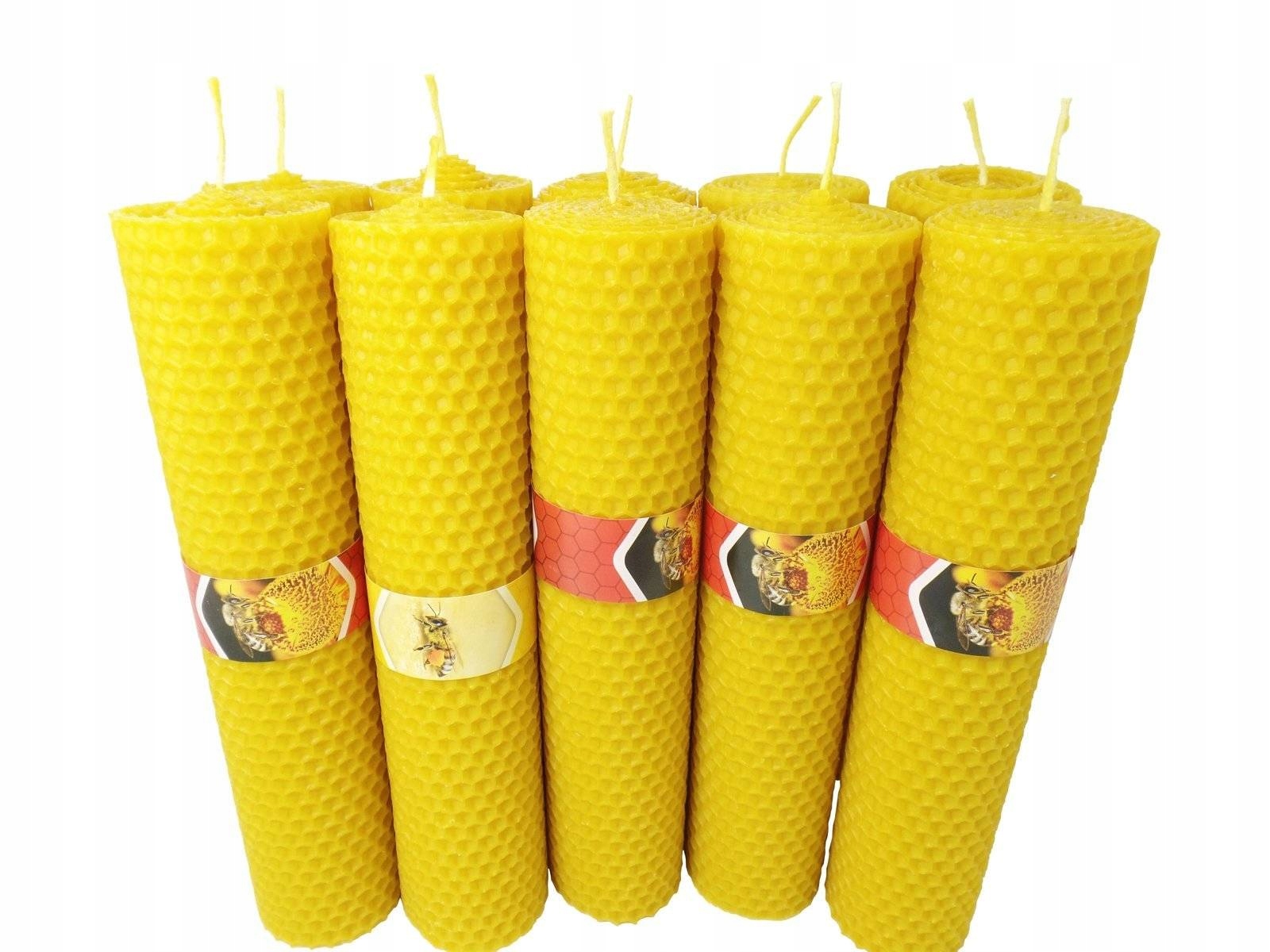 Sada Sviečok desať sviečok z včelieho vosku