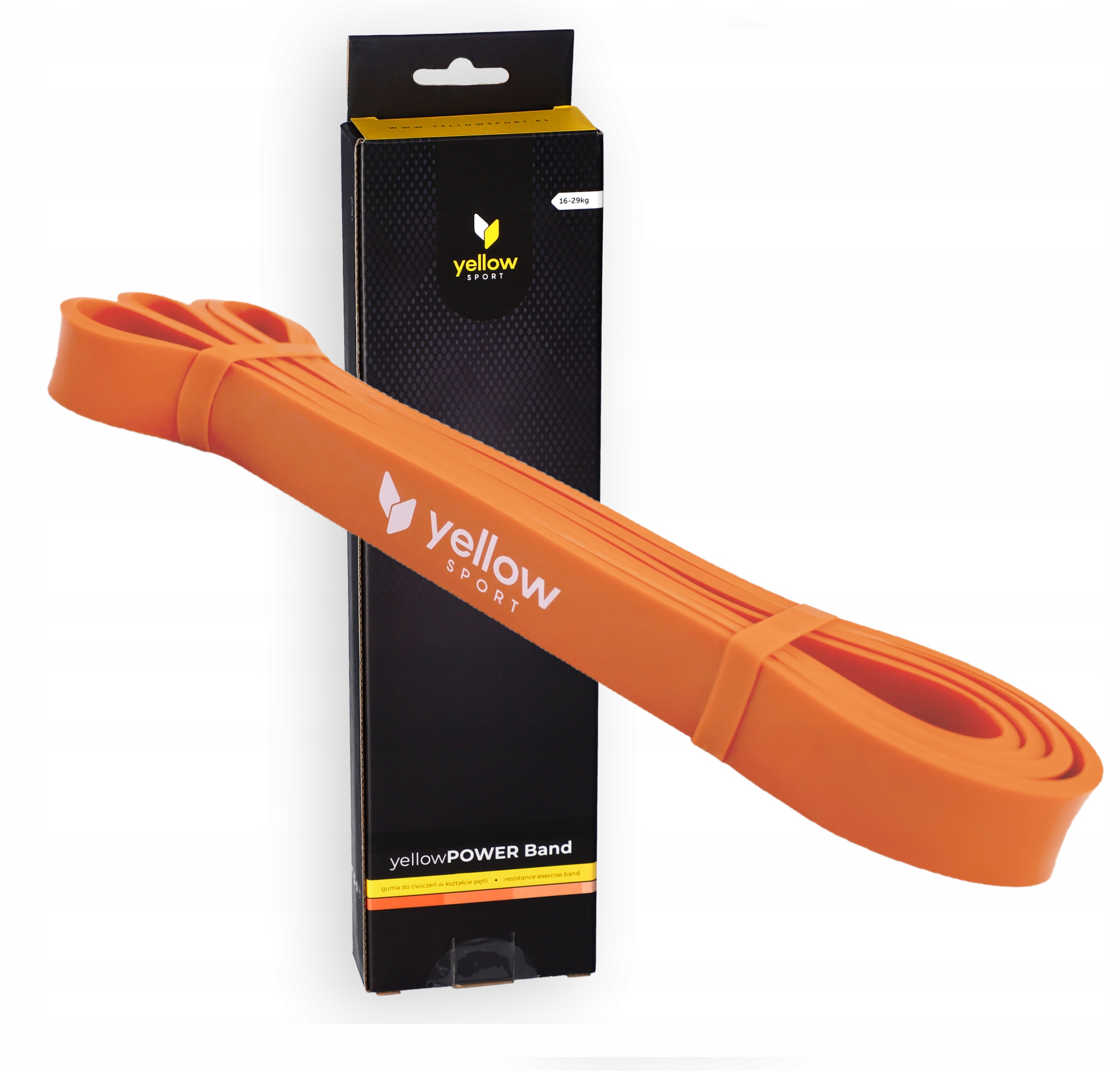 Guma do ćwiczeń yellowPOWER Band pomarańczowa , opór 16 -29 kg