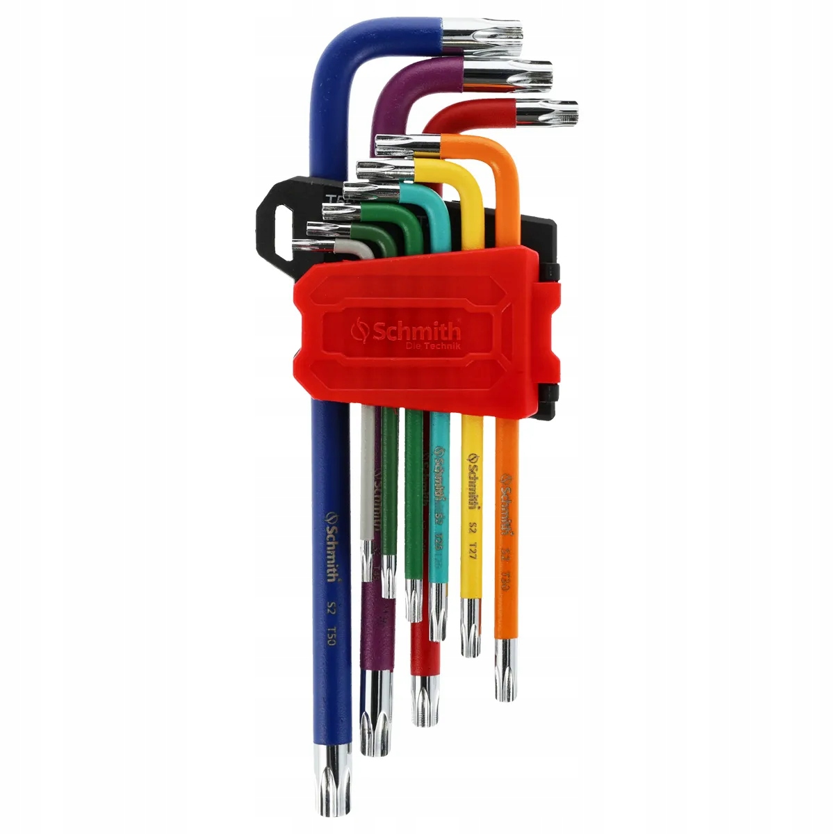 Zestaw komplet kluczy Torx S2 długie 9 szt. Schmith