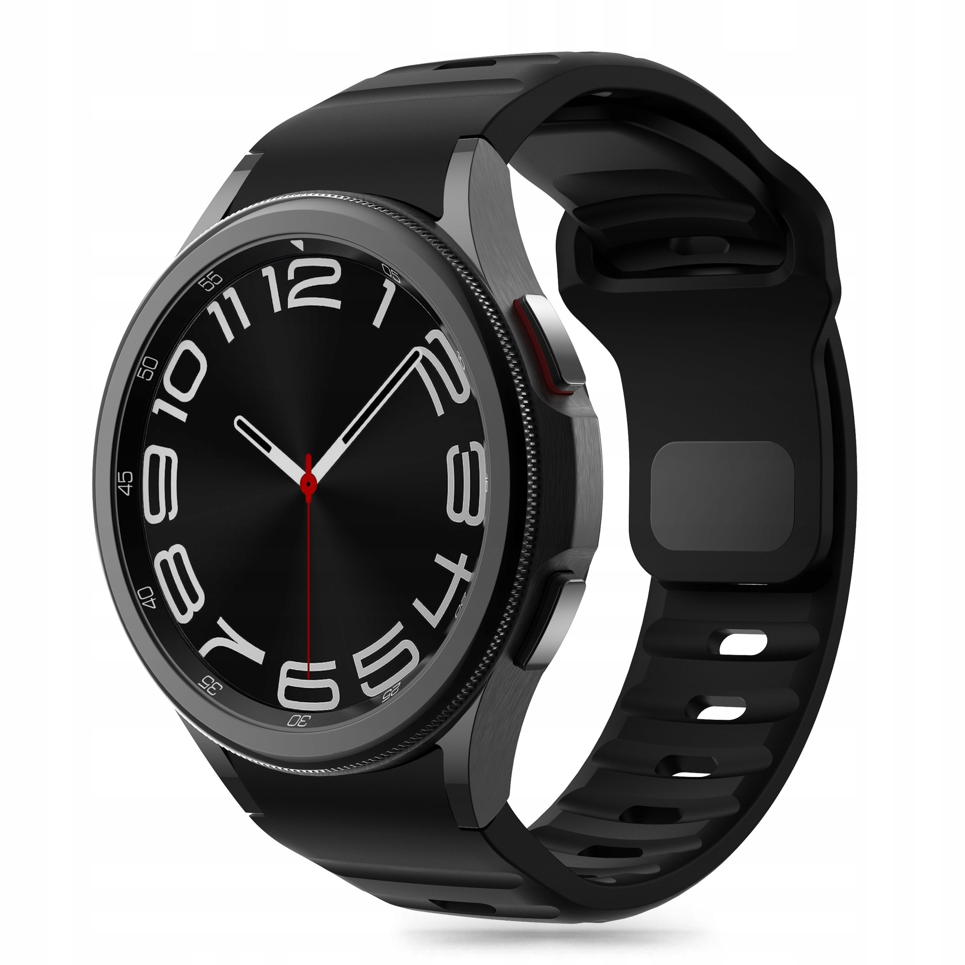 Tech- Protect Silicone Line Samsung Galaxy Watch 4 5 5 Pro 6 7 Fe Black