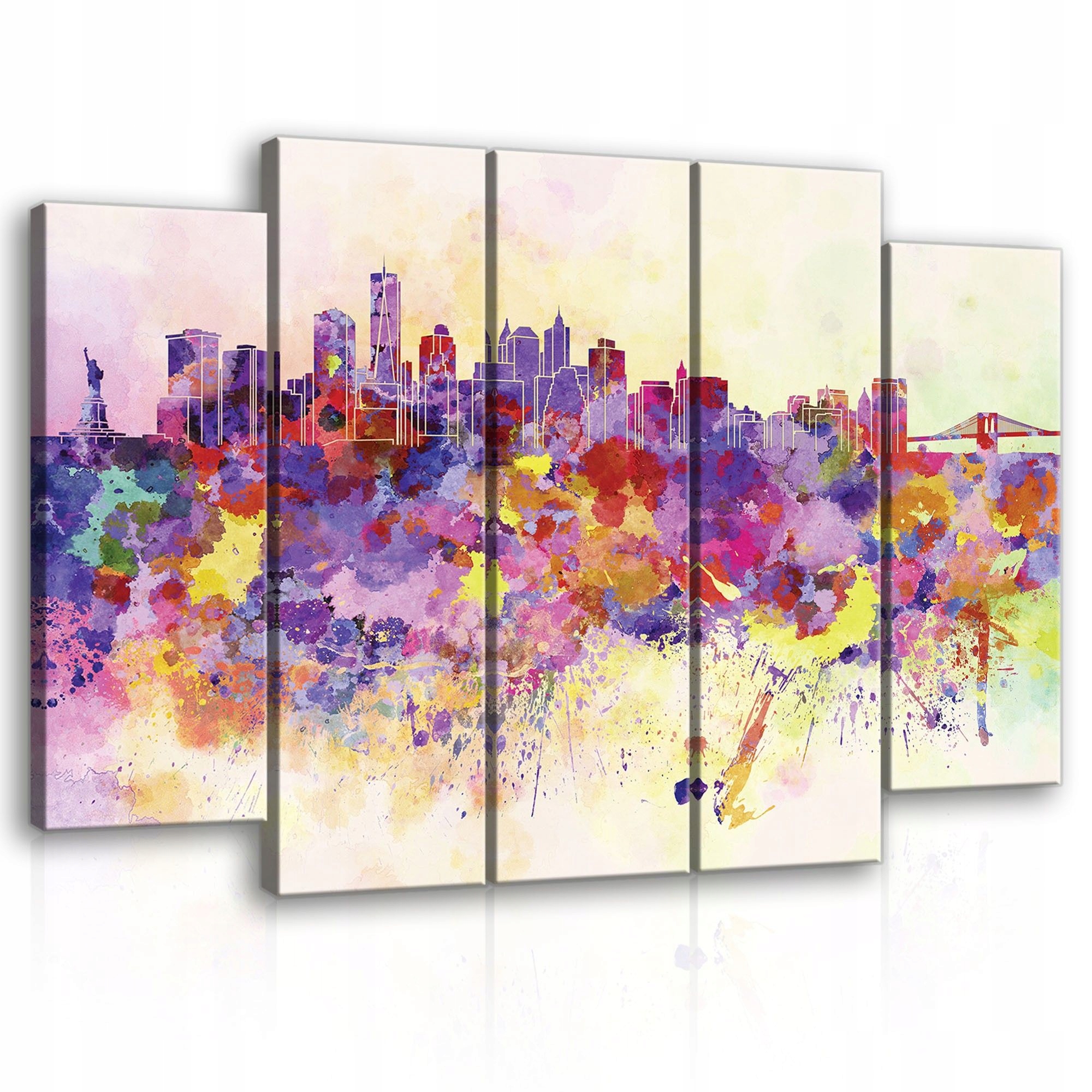 Obraz 150x100 New York Socha slobody akvarel mesto abstrakcia umenie