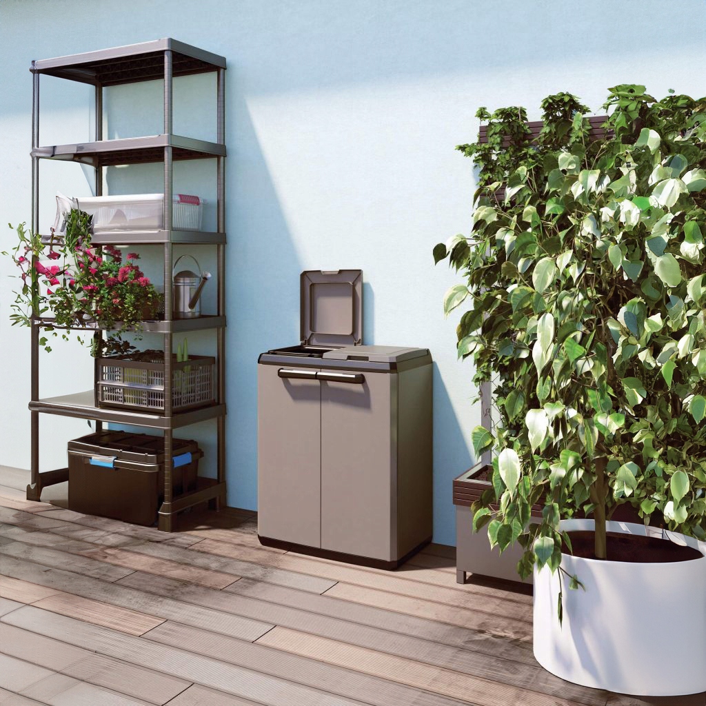 SZAFKA KOSZ DO SEGREGACJI ŚMIECI NA WORKI 2 KOMOROWY DO KUCHNI STOJAK 220L Waga produktu z opakowaniem jednostkowym 7 kg