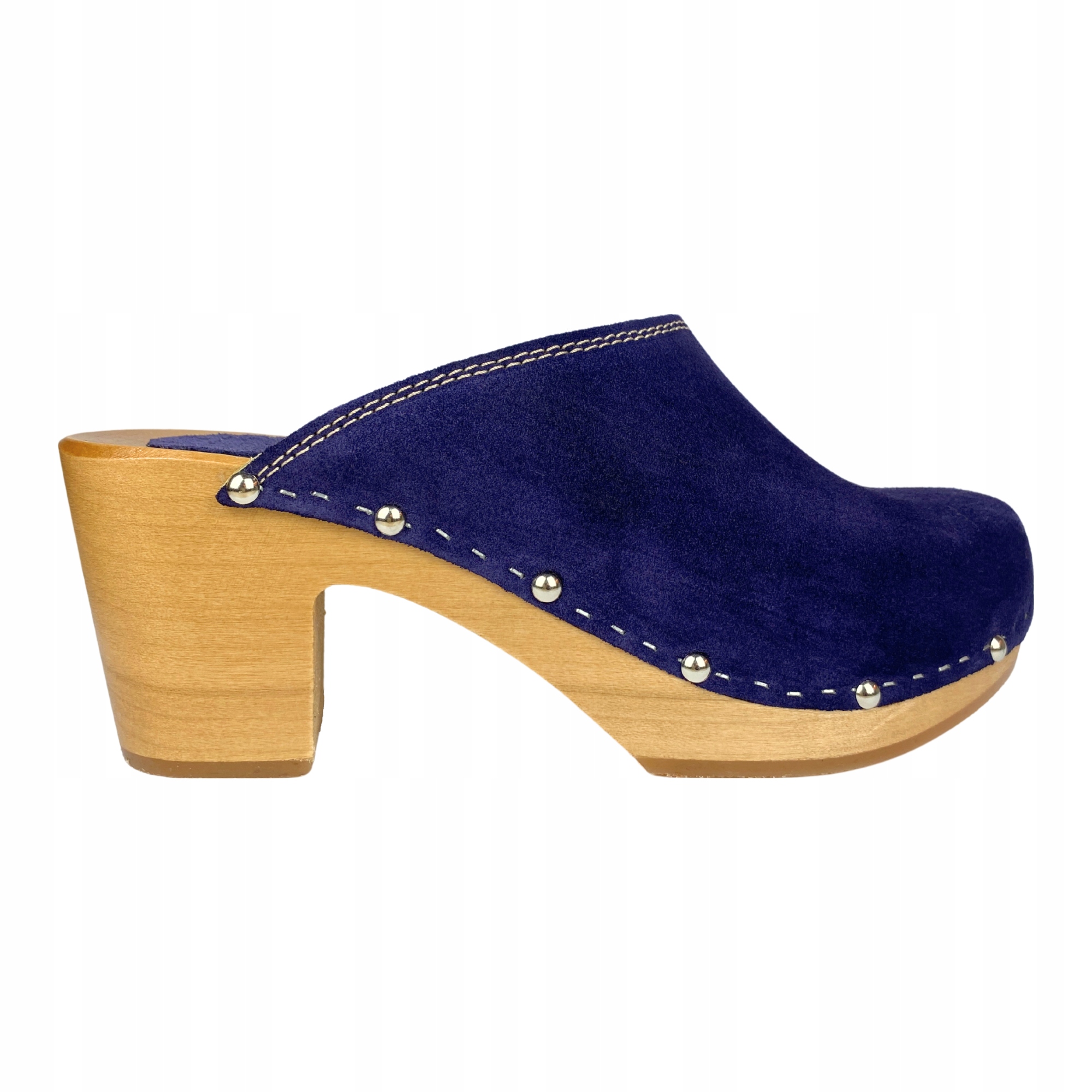 Dámské kožené kozačky na podpatku Janex Camosia, modré