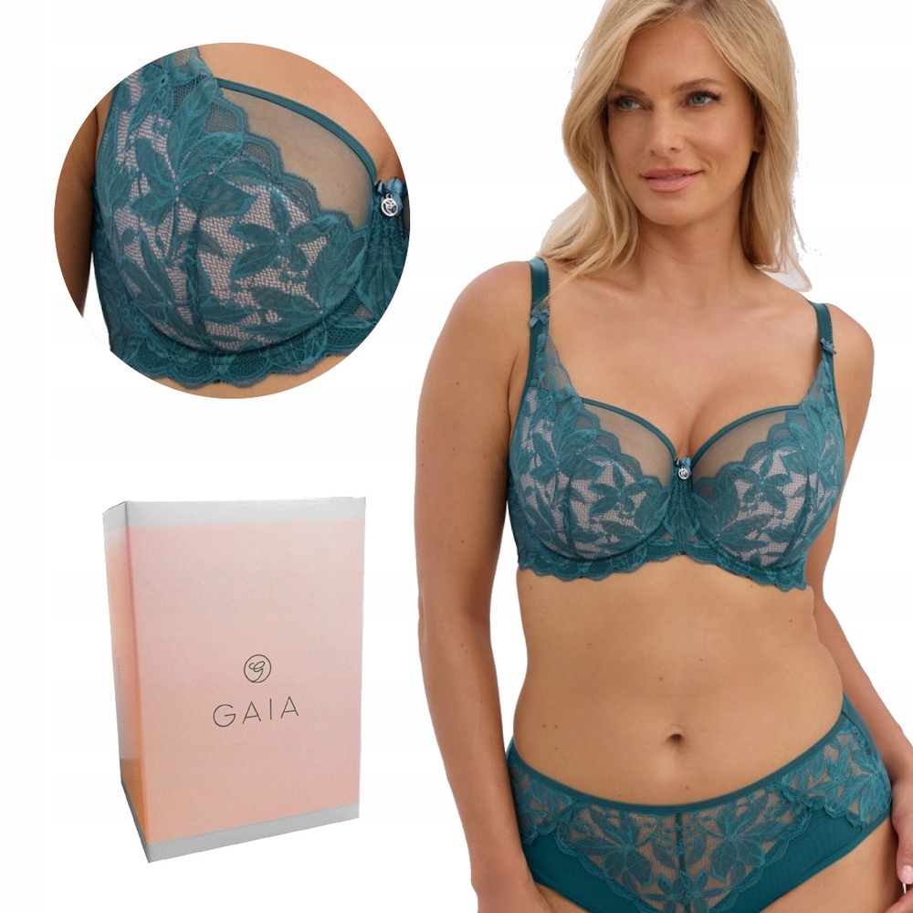 Podprsenka s krajkou Semi-Soft Melanie 1354 polovyztužená zelená 85E