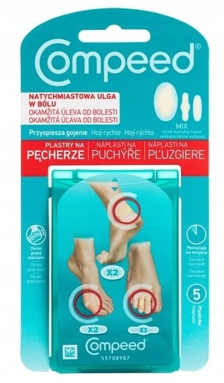 

Compeed Plastry na pęcherze mix 5 sztuk