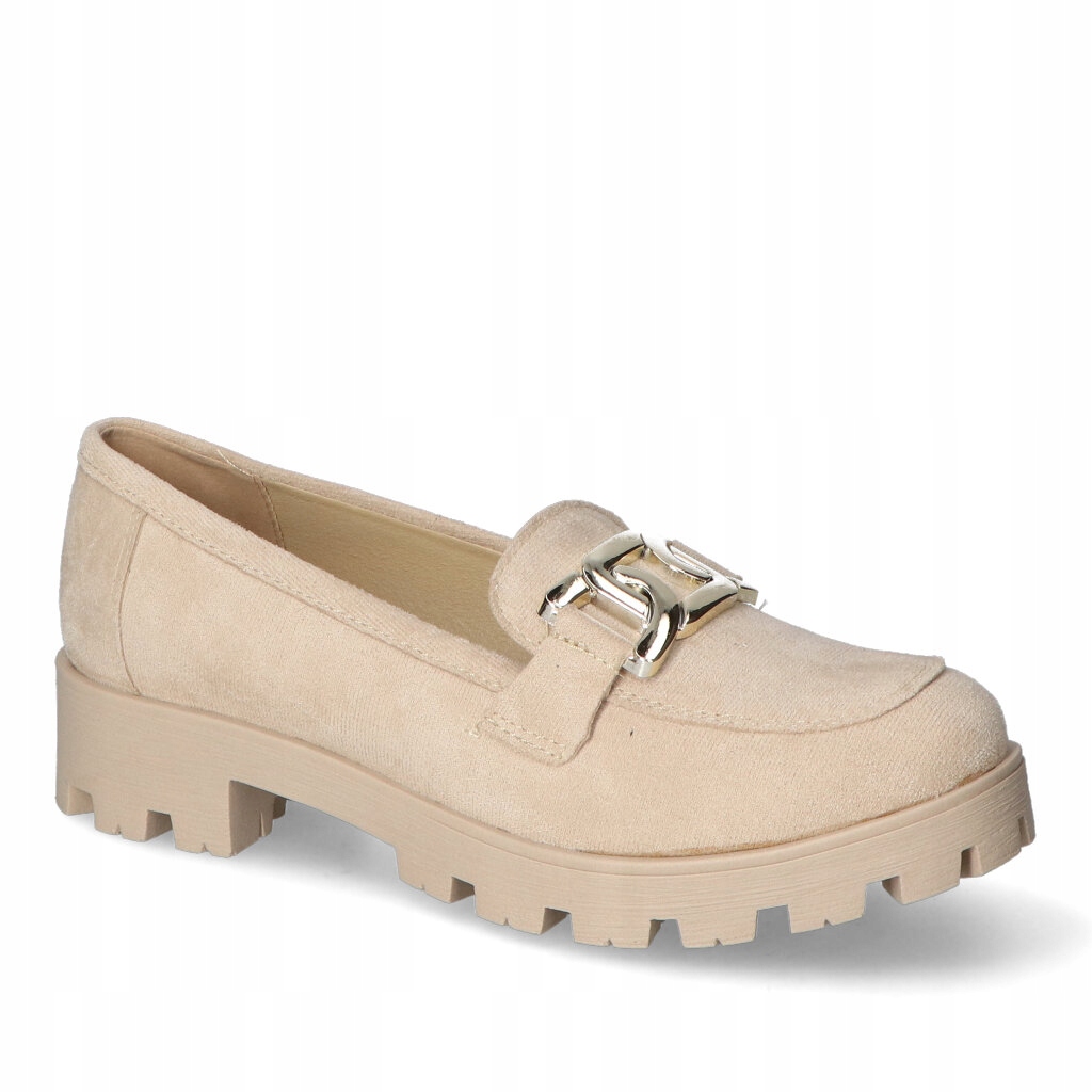 Mokasíny Kamex-But Martyna béžová, světlý semiš 39