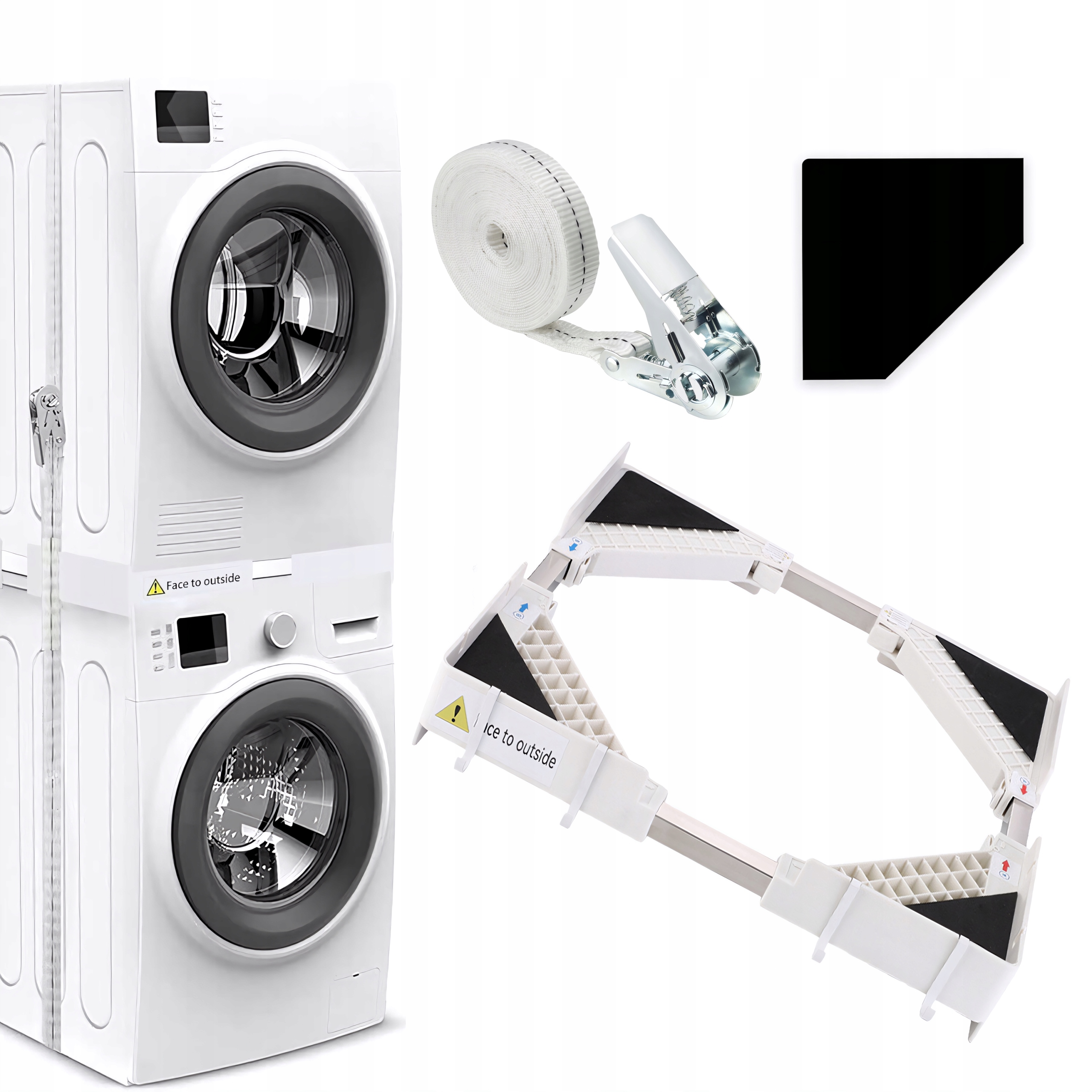 Łącznik Pralki Suszarki Uniwersalny Szerokość 46-72cm Antywibracyjna Pas