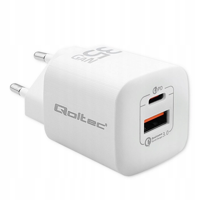 Qoltec Ładowarka Sieciowa 35W Gan Ultra 5-20V 2.25-3A 1 X Usb Typ C P