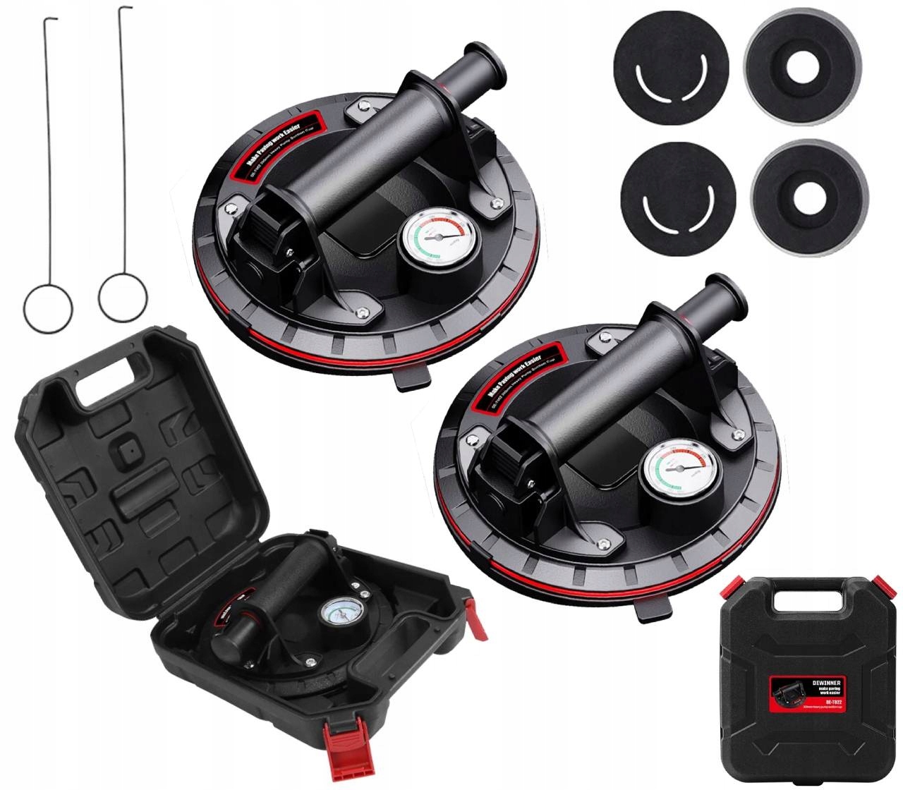 2KS Přísavka S Držákem Na Glazuru Manometr