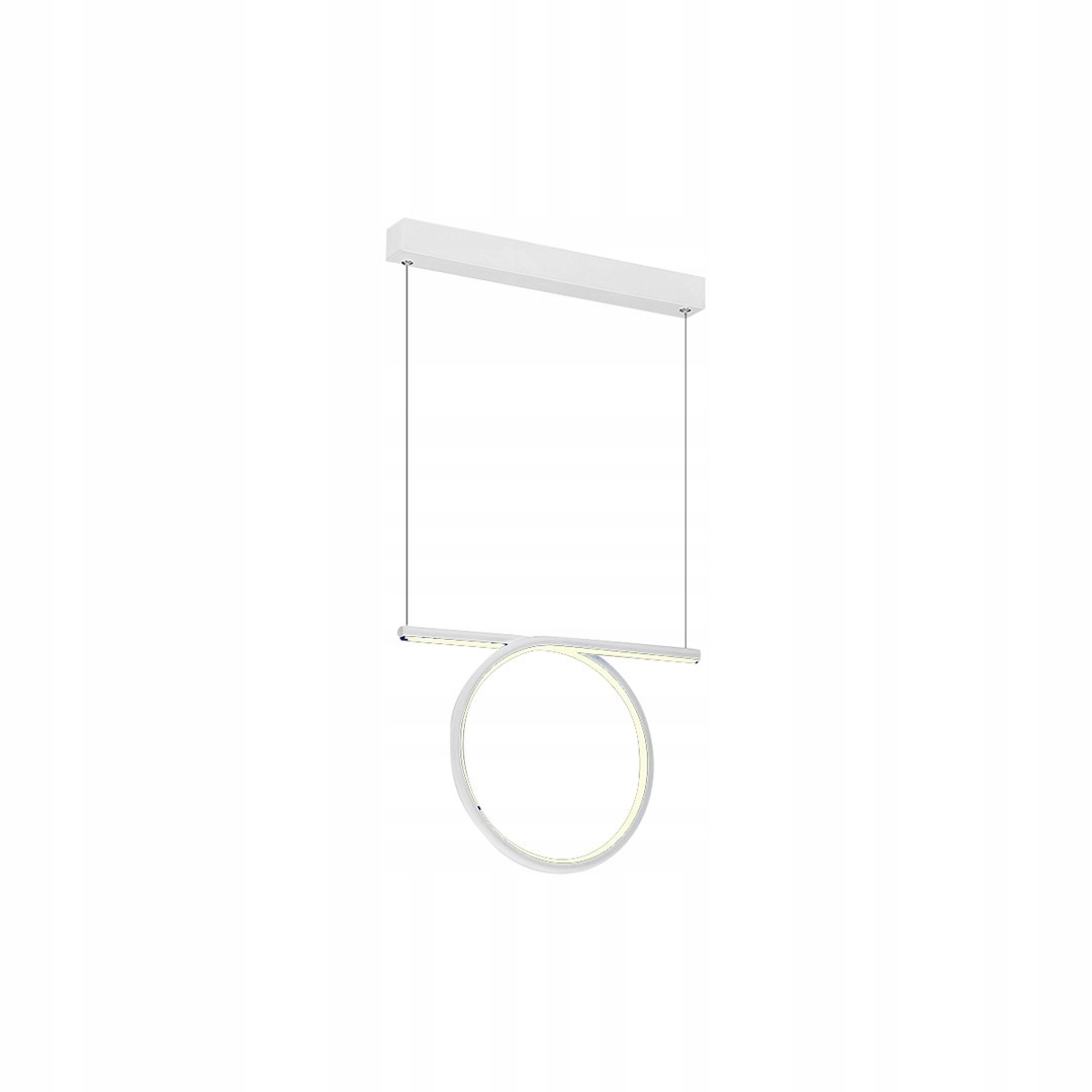 Biele závesné osvetlenie s Led kruhom 20W 3000K Loop ML520 Eko-light