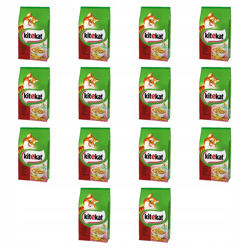 Kitekat Suché krmivo s hovězím masem a zeleninou 300 g X14