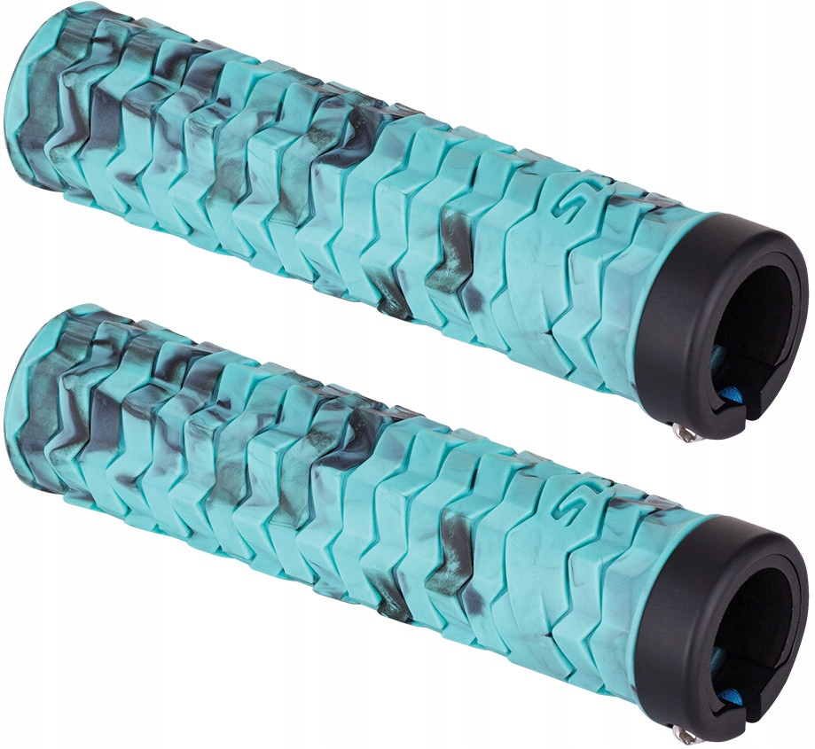 Chwyty Rączki Kellys Poison Single Lock-on 135mm turquoise/black