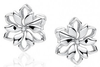 kolczyki srebrne dla DZIEWCZYNKI rodowane GRAWER