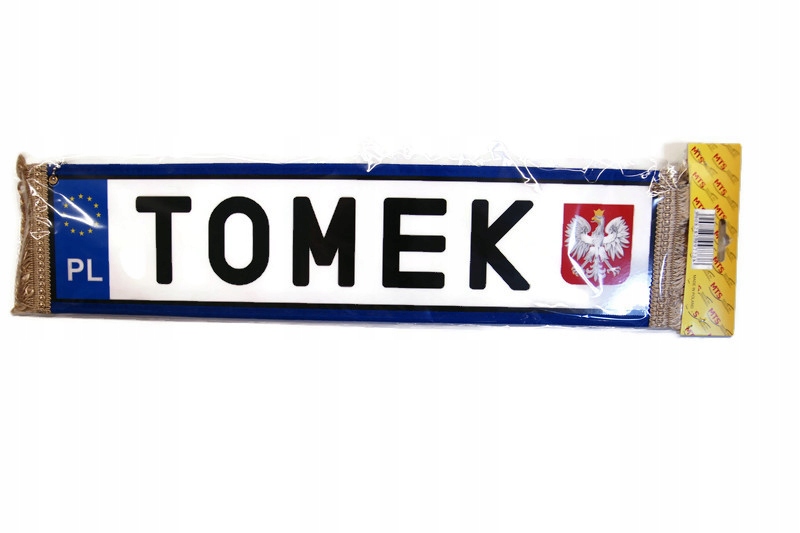 Proporczyk duża tablica imienna Tomek Tir Bus