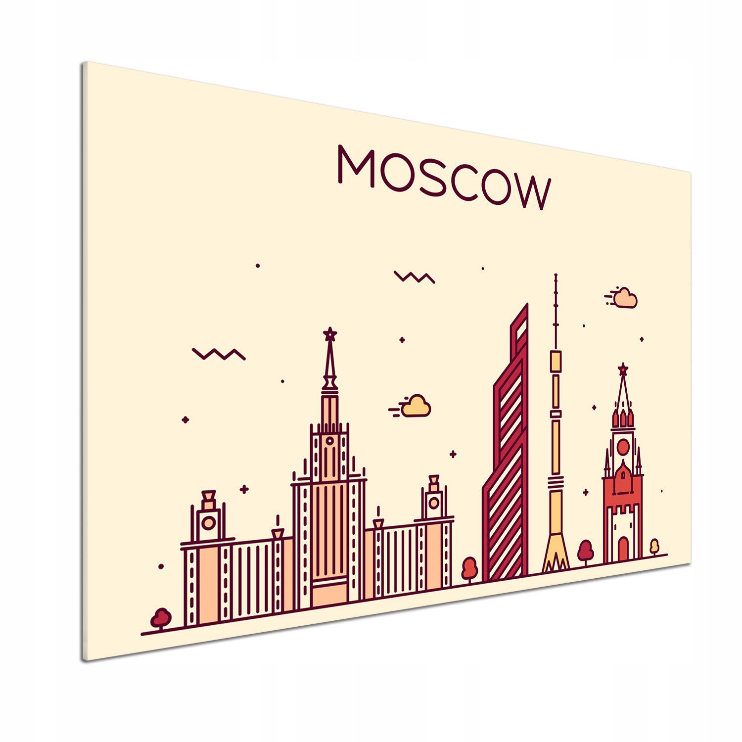 Panel do kuchyne Moskva budovy 100x70 cm Lepidlo