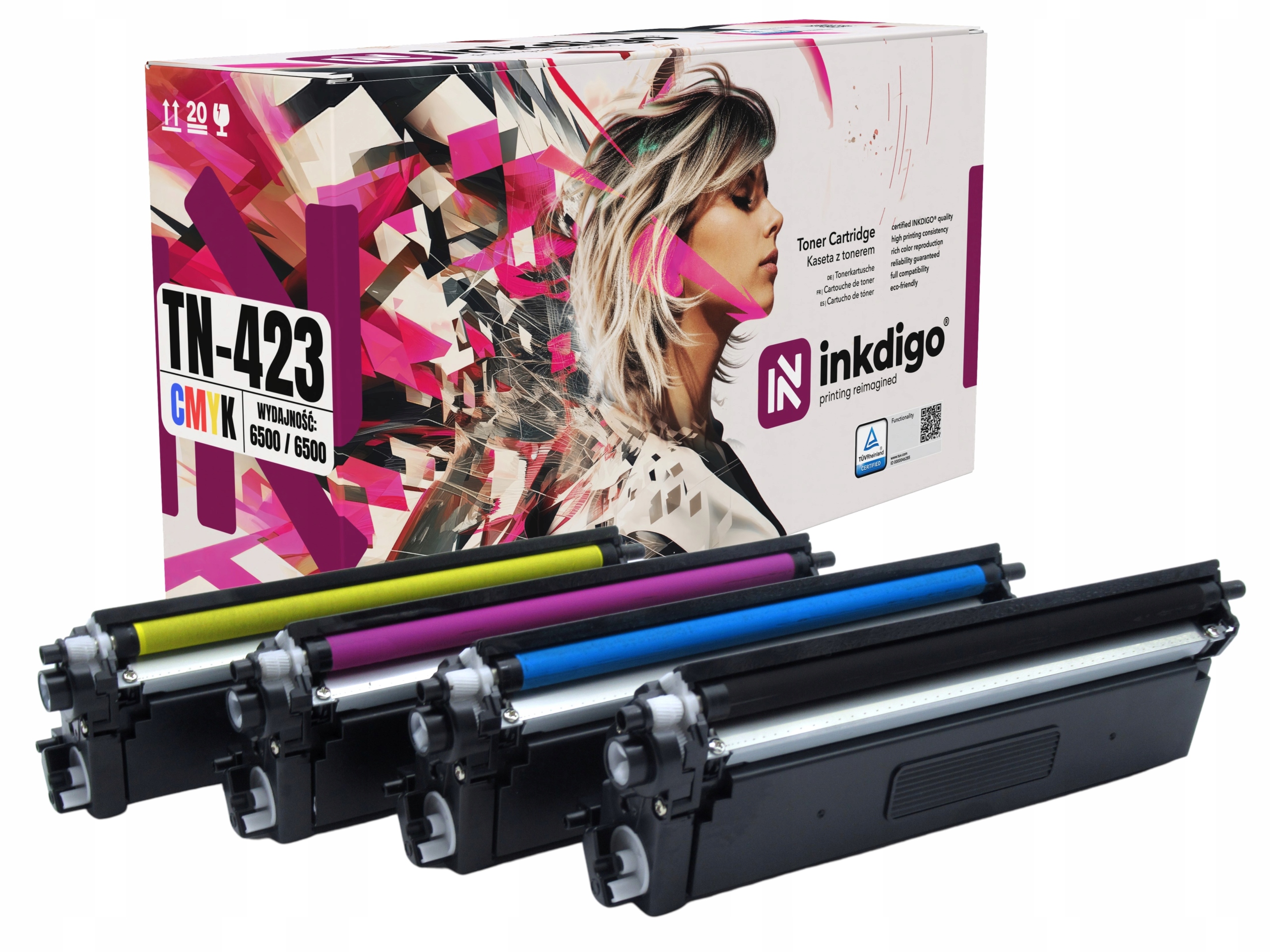 TN423 TN-421 XL 4x Toner Do Drukarki Brother DCP-L8410CDW HL-L8260CDw