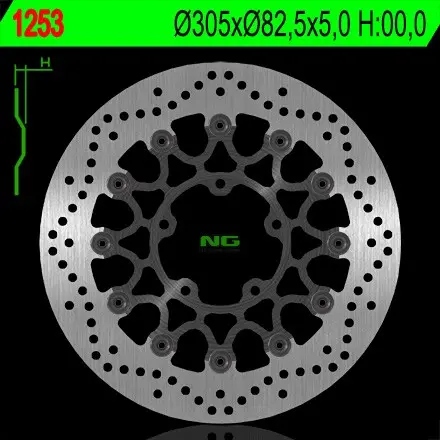 Brzdový Kotúč Predný NG1253 (305X82,5X5) (5X10,5mm)