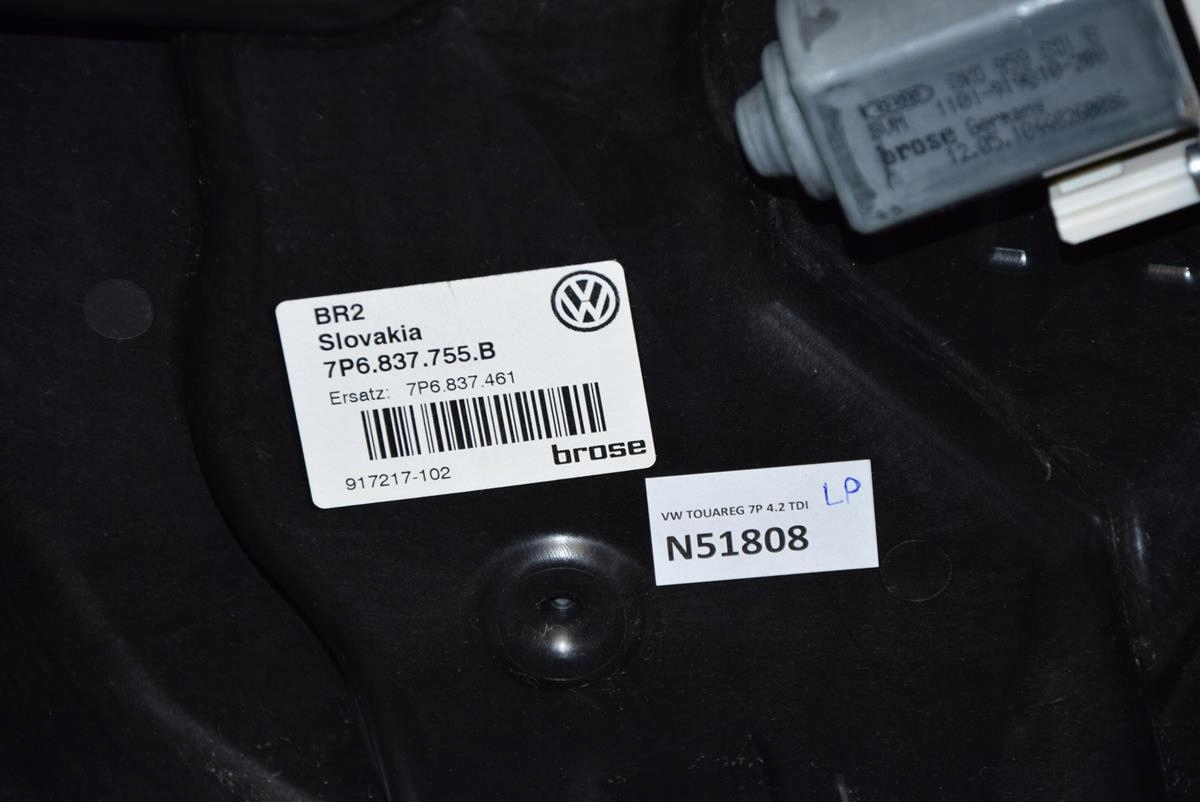 VW TOUAREG 7P mechanism windows left PRZO 7P6837755B