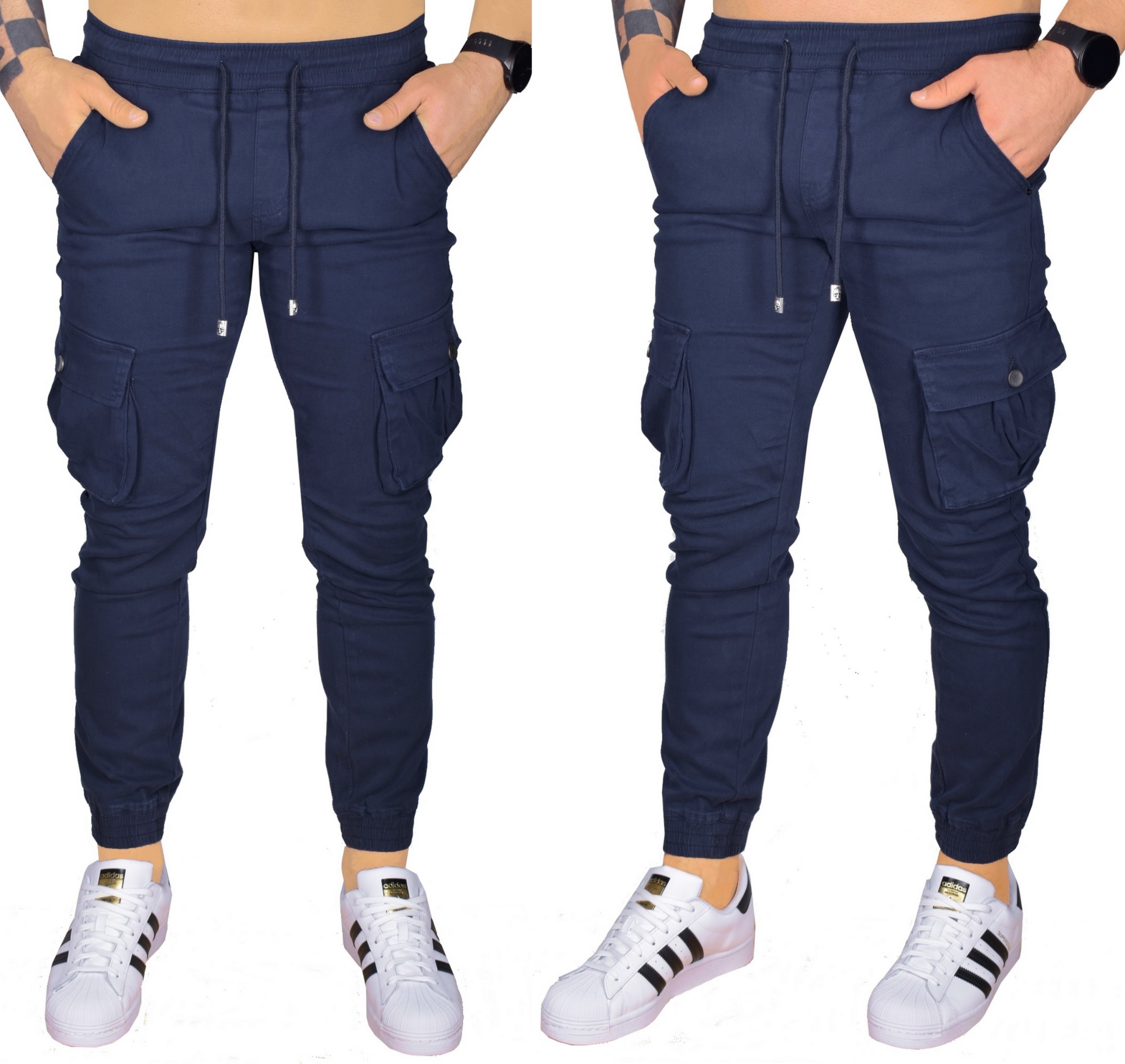

Bojówki Męskie Joggery Skiny Jeansy Ściągacze