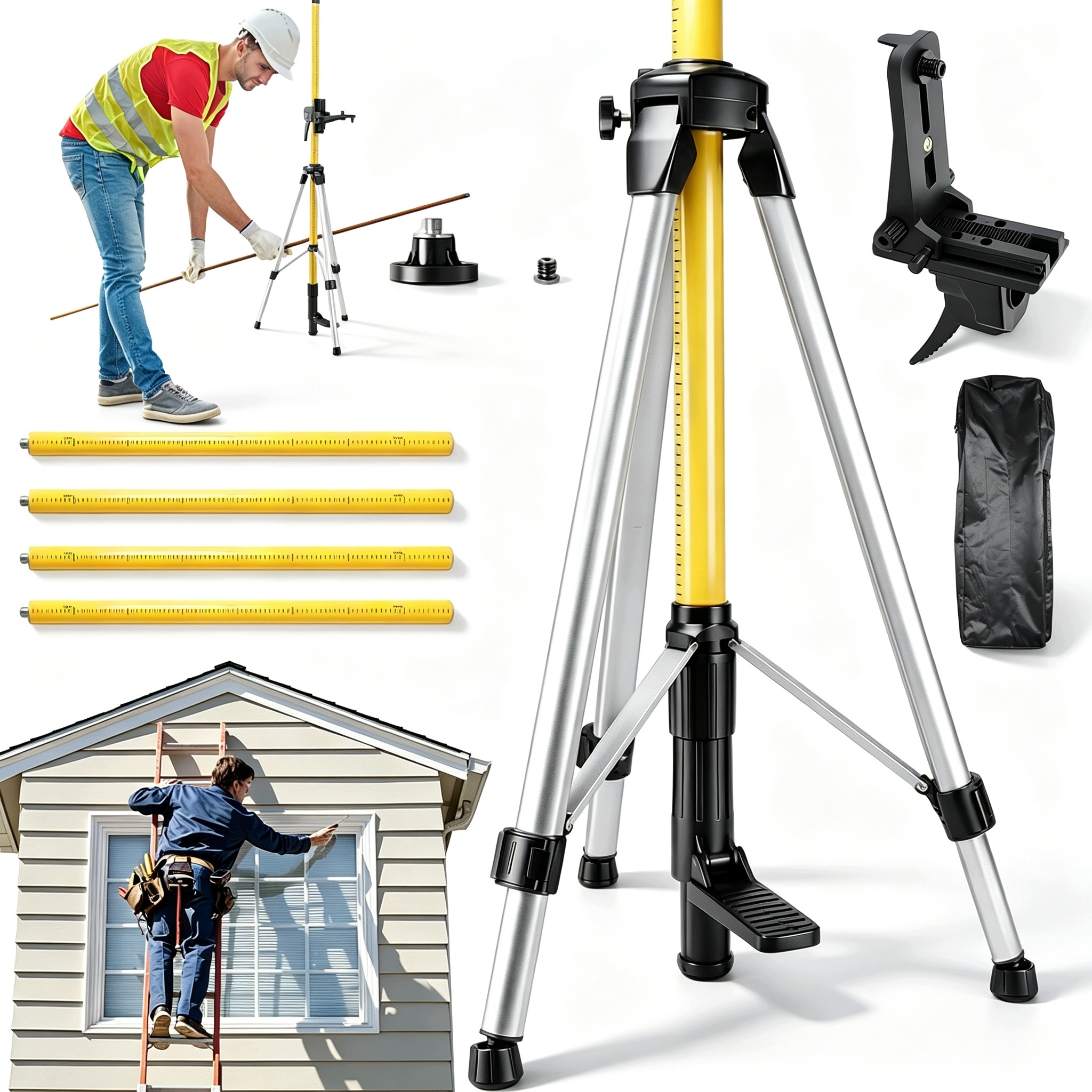 Stativ Pro Laserovou Vodováhu, Stabilní, Závitové Upevnění 1/4"-20 5/8"-11