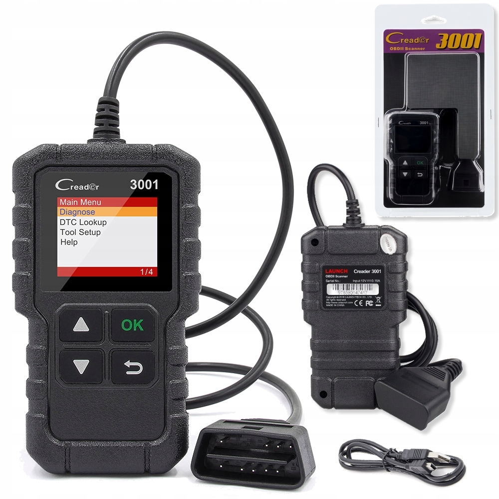 Tester Skaner Diagnostyczny Obd 2 Kasowanie Błędów Interfejs Launch CR3001