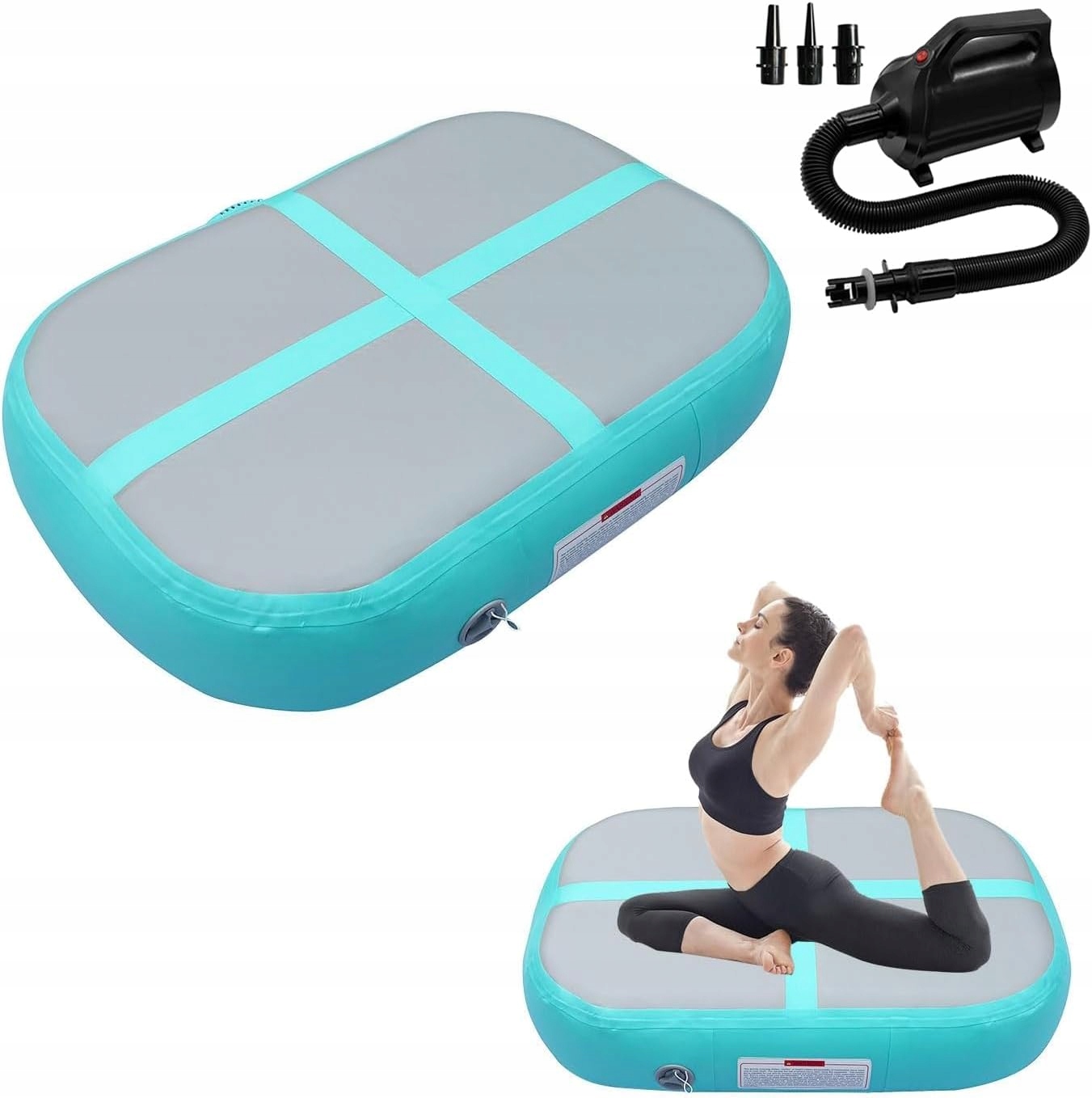 Mata Gimnastyczna 100x60x10cm AirBlock AirTrack Ppxia Dmuchana Ściezka