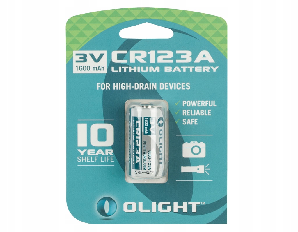 

Bateria Olight 3V CR123A Li-Fe 1600 mAh