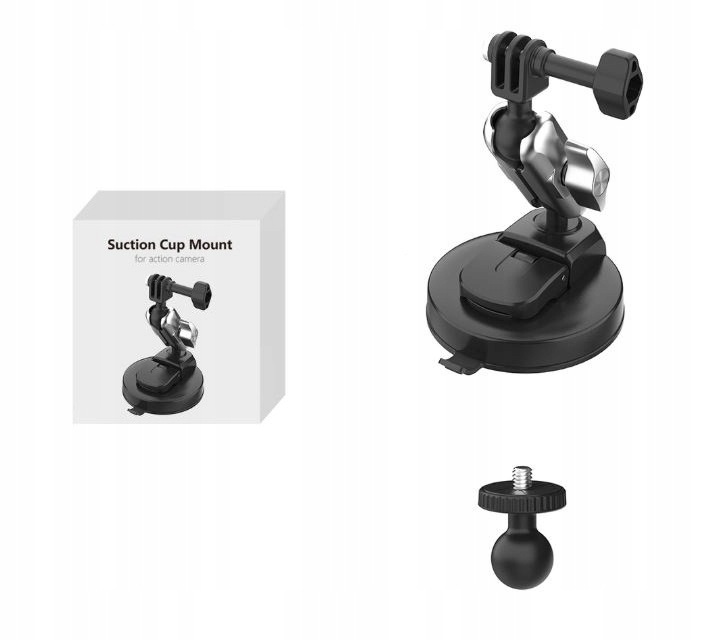 Uchwyt samochodowy z przyssawka do kamer sportowych GoPro, Dji, Insta360